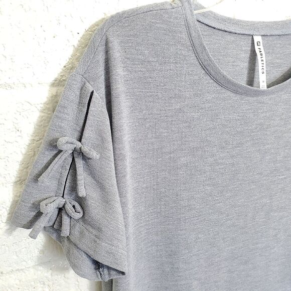 Fabletics Yani Mini Dress Size Medium Heathered Gray Jersey Knit Athleisure - Picture 6 of 9